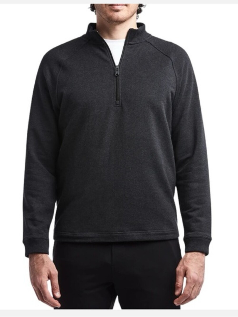 Public Rec Quarter Zip French Terry Pullover Sweatshirt Dark Gray Medium